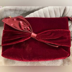 Ulta Beauty Red Velvet Bow Makeup Bag